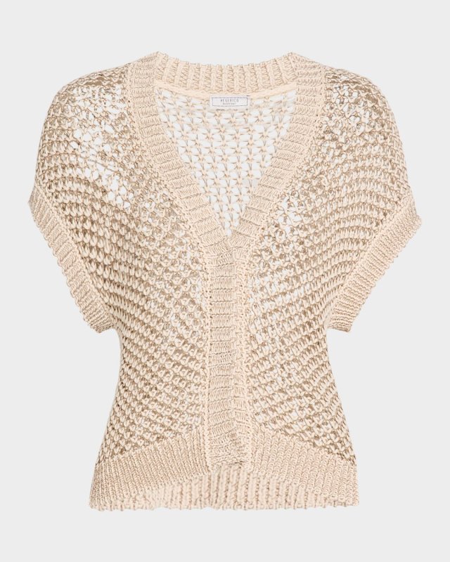 Button-Down Open Knit Sweater